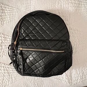 Black Quilted Backpack
